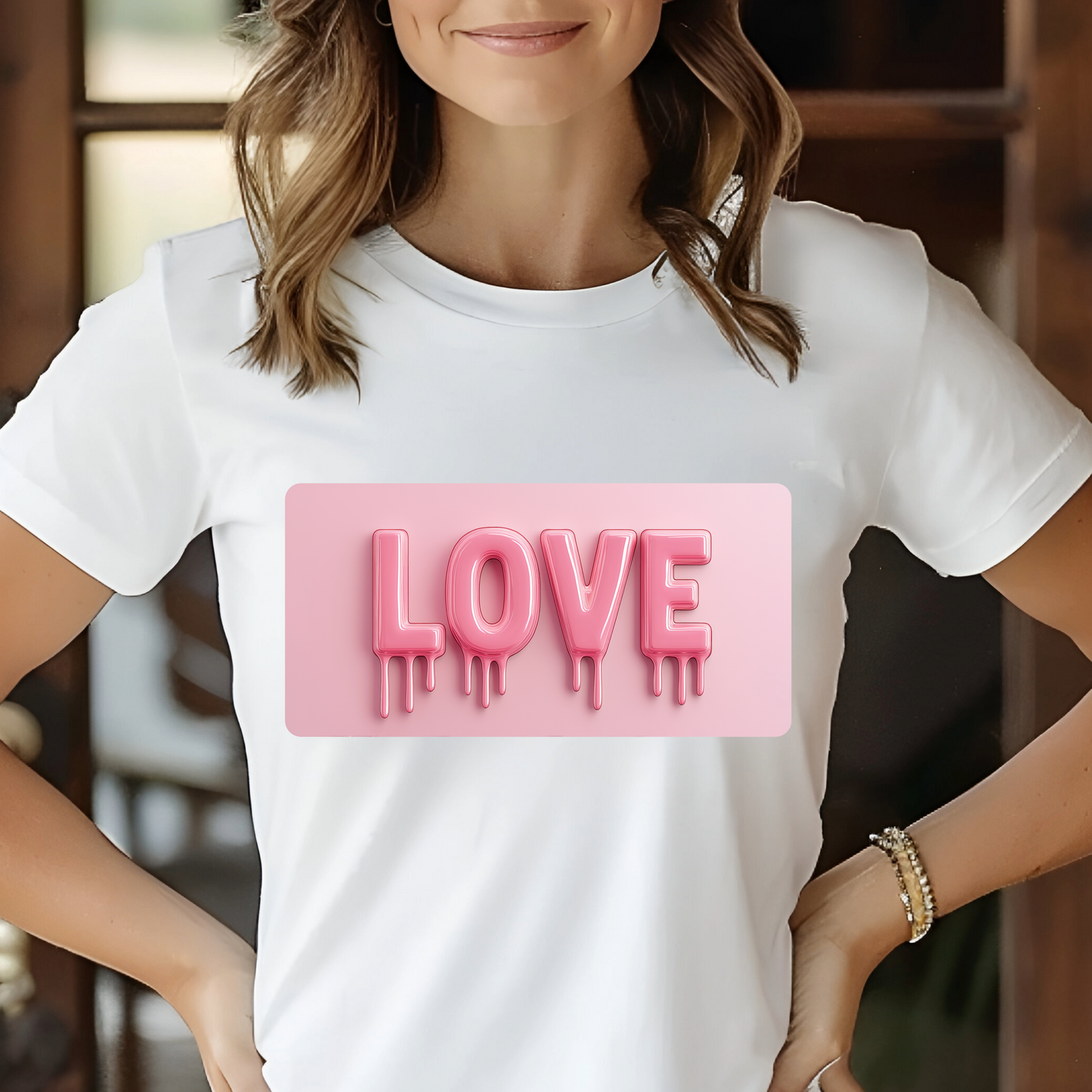 Pink Dripping 2YK Love T-Shirt 2yk01