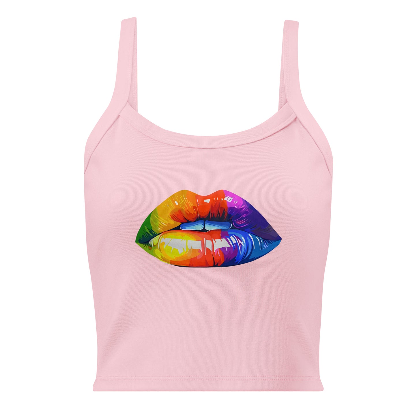 Pink crop tank ladyboy femboy
