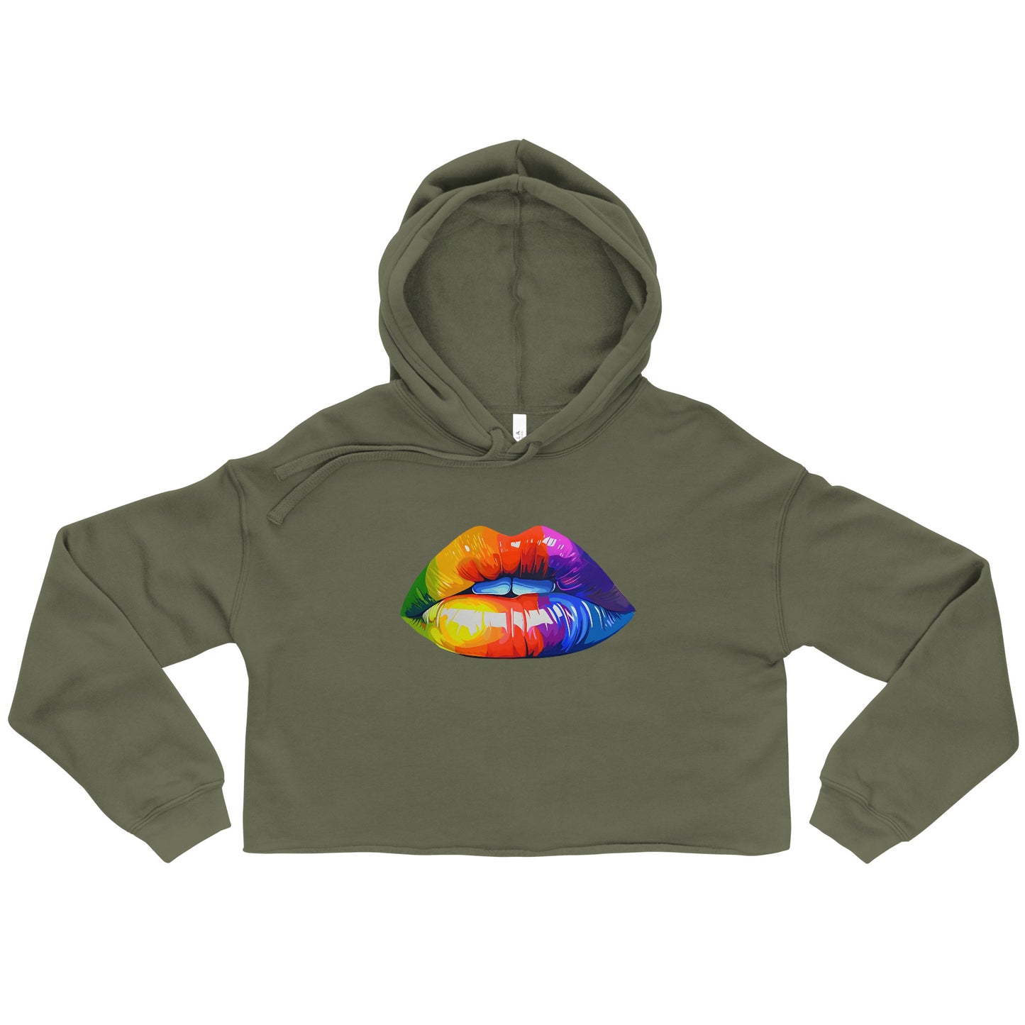 2YK Rainbow Lips Crop Hoodie 2ykh04