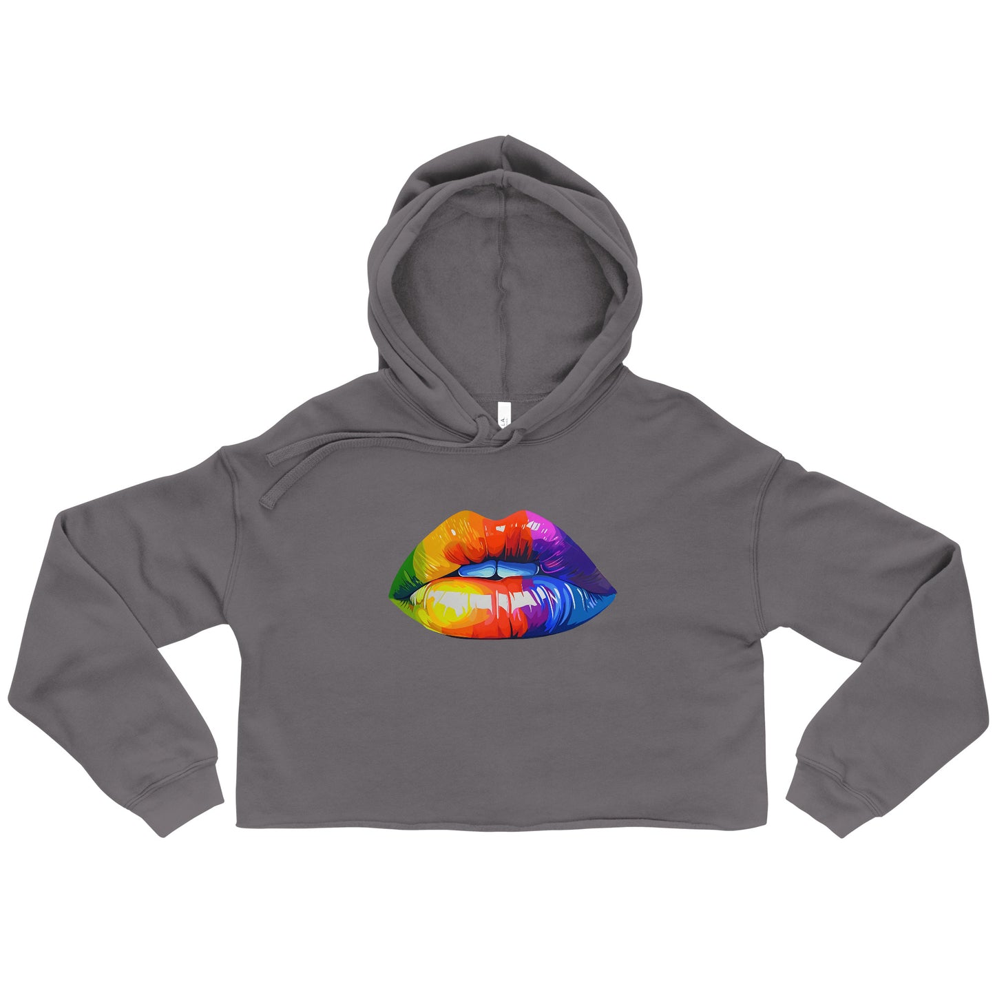 2YK Rainbow Lips Crop Hoodie 2ykh04