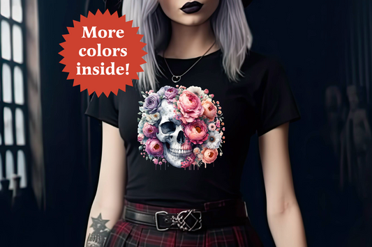 Skull Flowers T-Shirt SFTS01