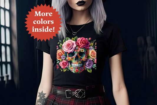 Skull Flowers T-Shirt SFTS03
