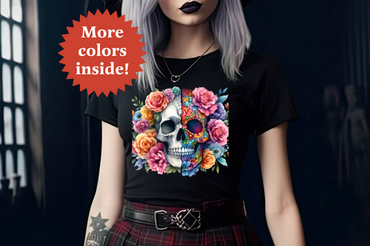 Skull Flowers T-Shirt SFTS04