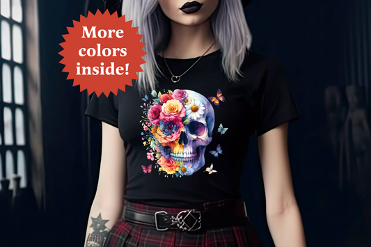 Skull Flowers T-Shirt SFTS06