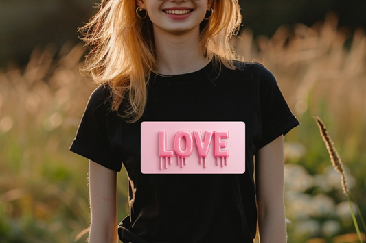 Pink Dripping 2YK Love T-Shirt 2yk01