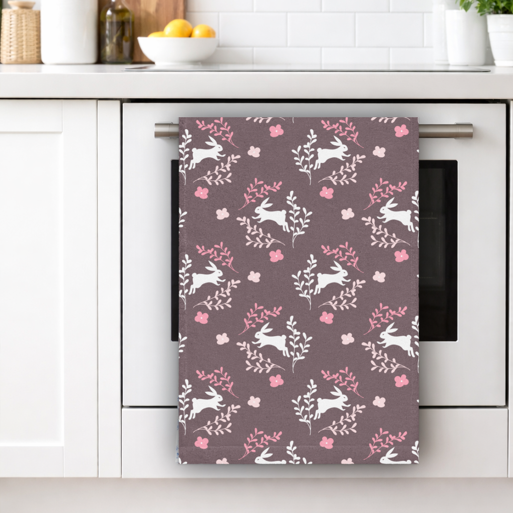 Neutral Easter Bunny Kitchen Tea Towel ESHT41