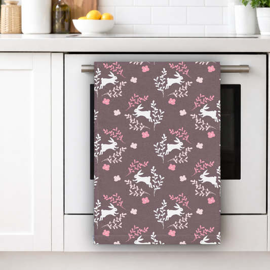 Neutral Easter Bunny Kitchen Tea Towel ESHT41