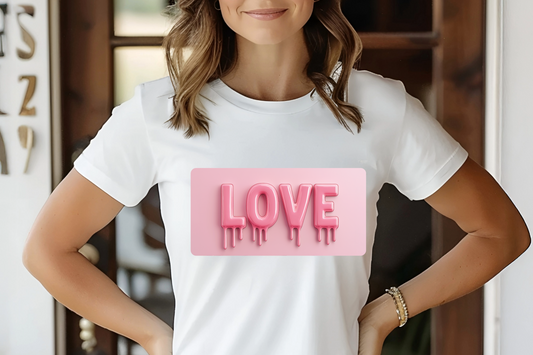 Pink Dripping 2YK Love T-Shirt 2yk01 w
