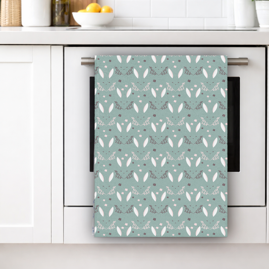 Minimal Easter Bunny Ears Kitchen Tea Towel ESHT43