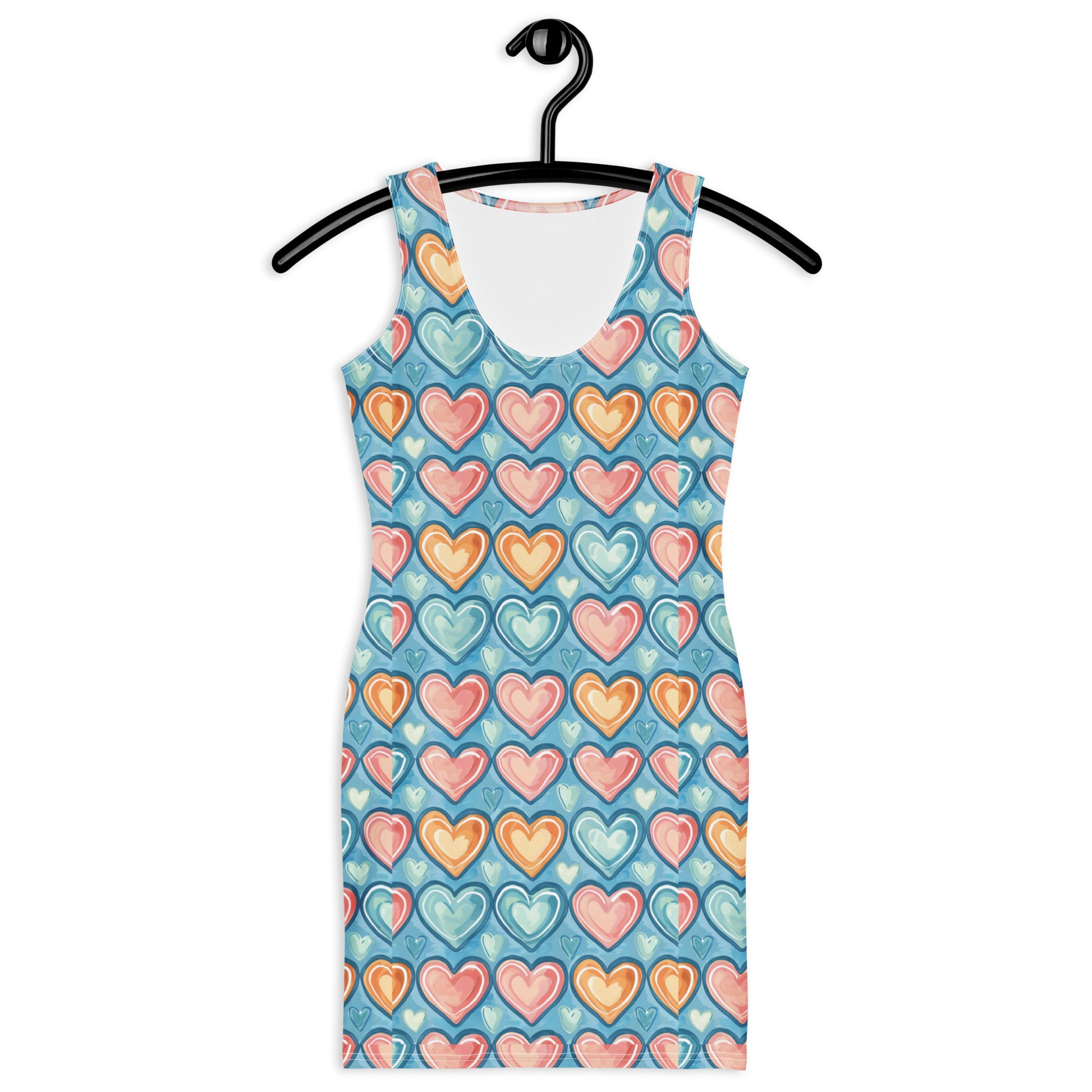 Pastel heart bodycon dress for date night