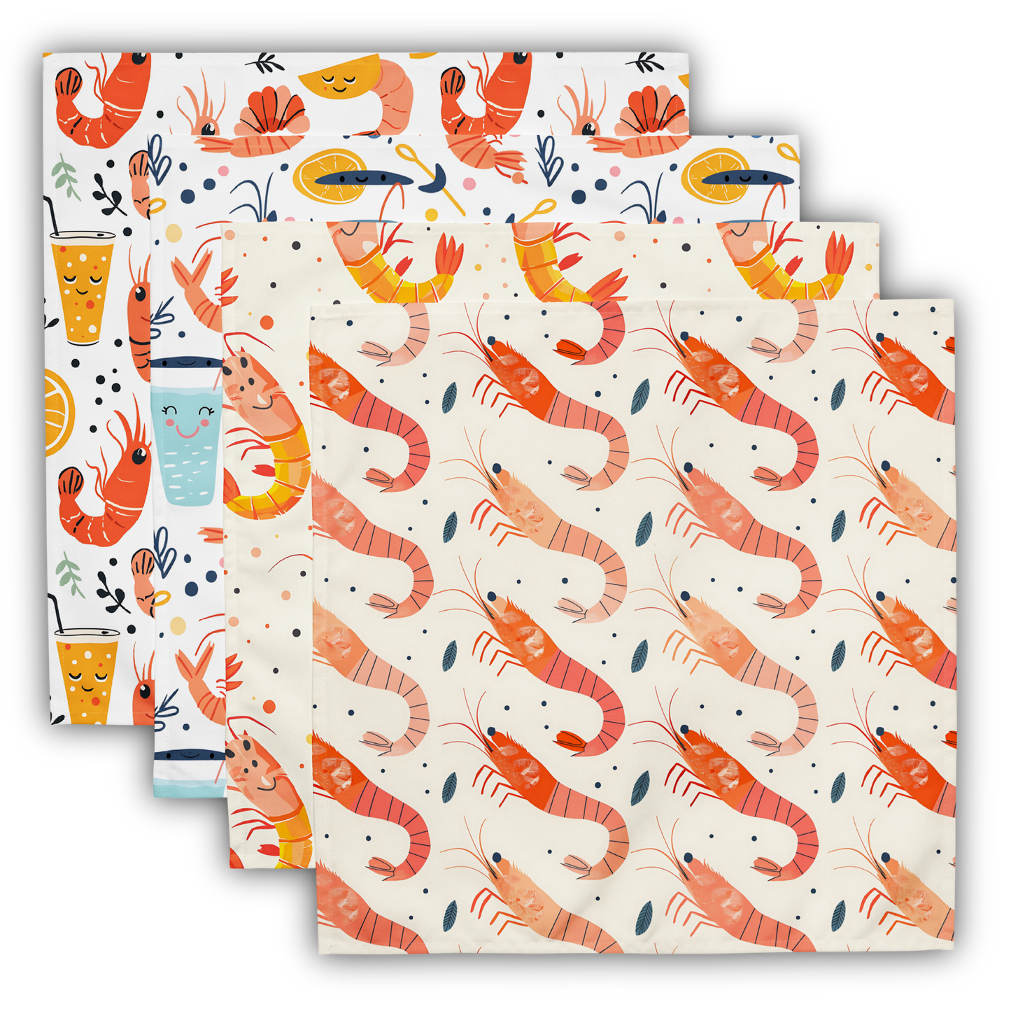 Citrus Shrimps 4 Napkins Set CTNP01