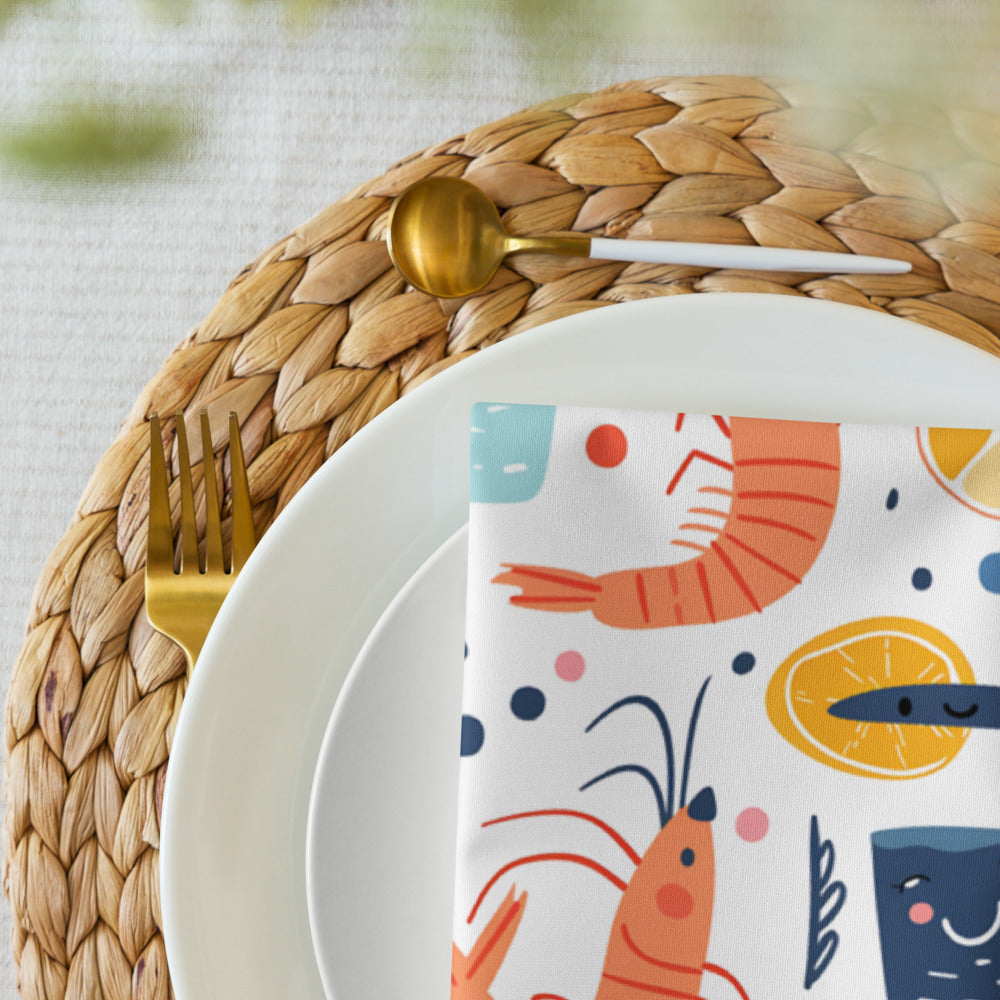 Citrus Shrimps 4 Napkins Set CTNP01