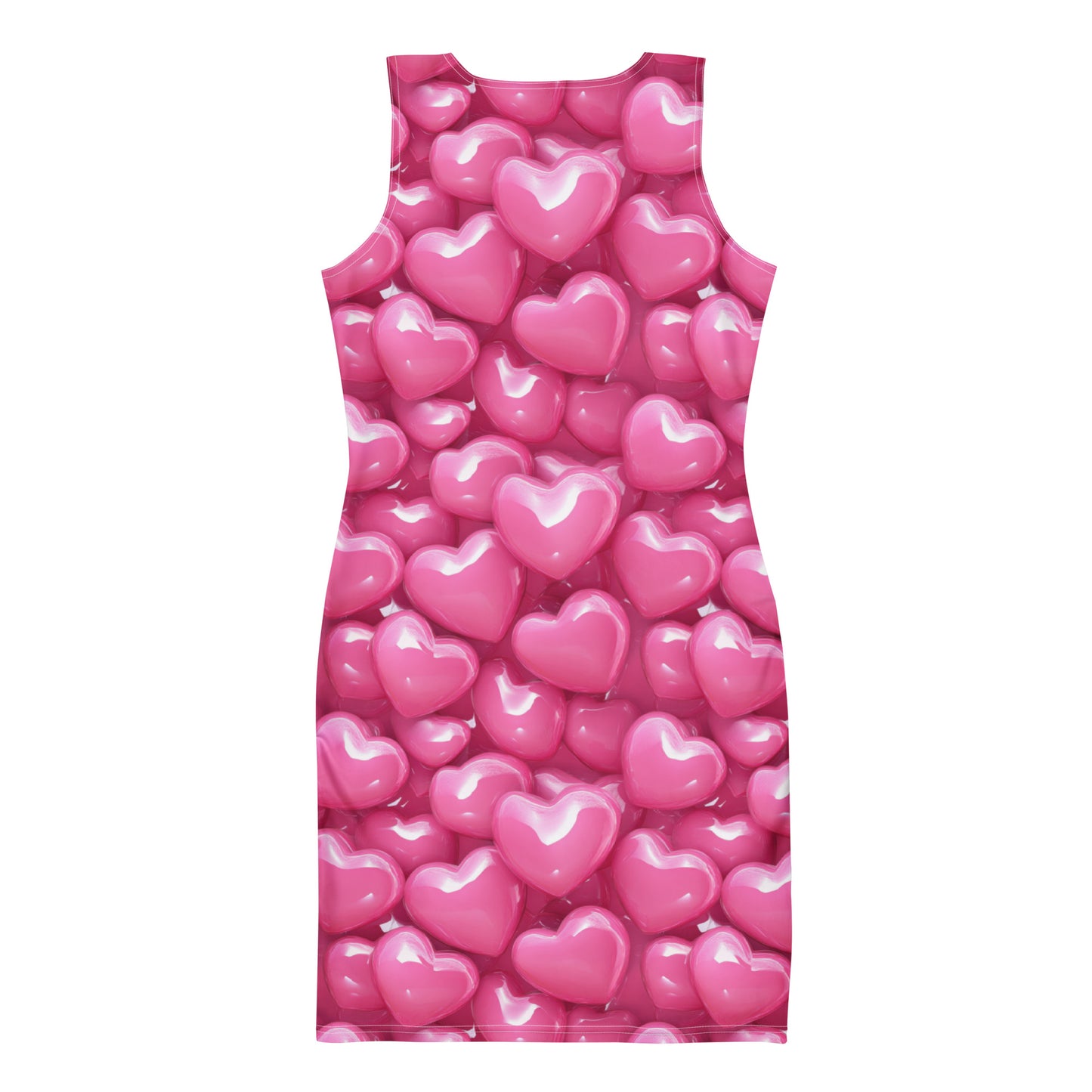 Femboy pink hearts dress with pink hearts