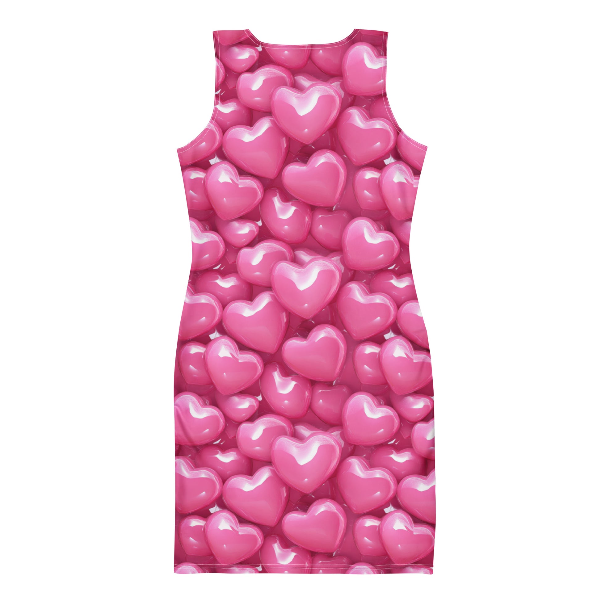 Femboy pink hearts dress with pink hearts
