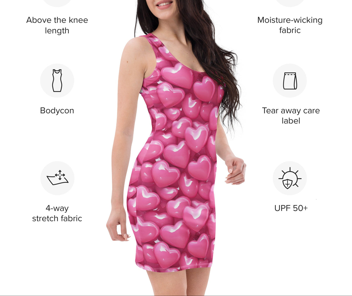 Femboy ladyboy pink hearts dress