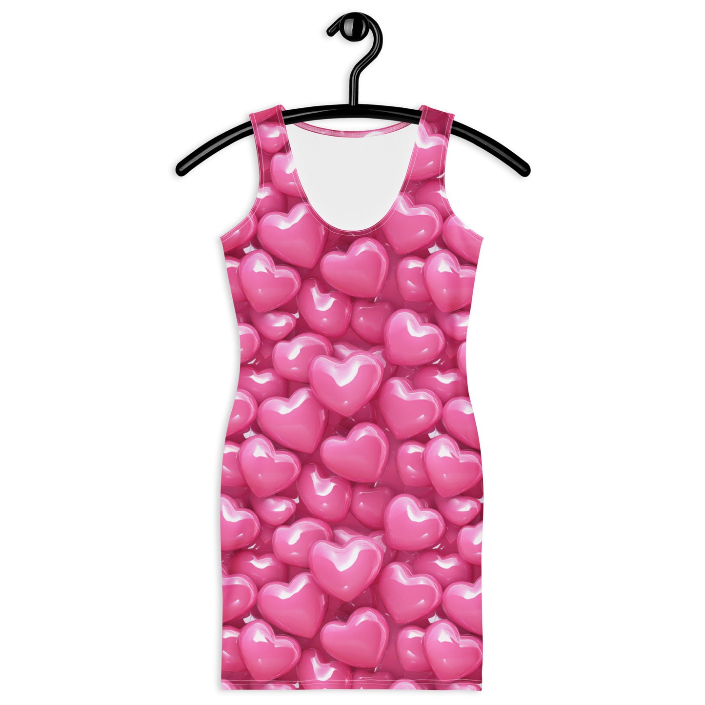 Femboy Valentine's pink hearts dress