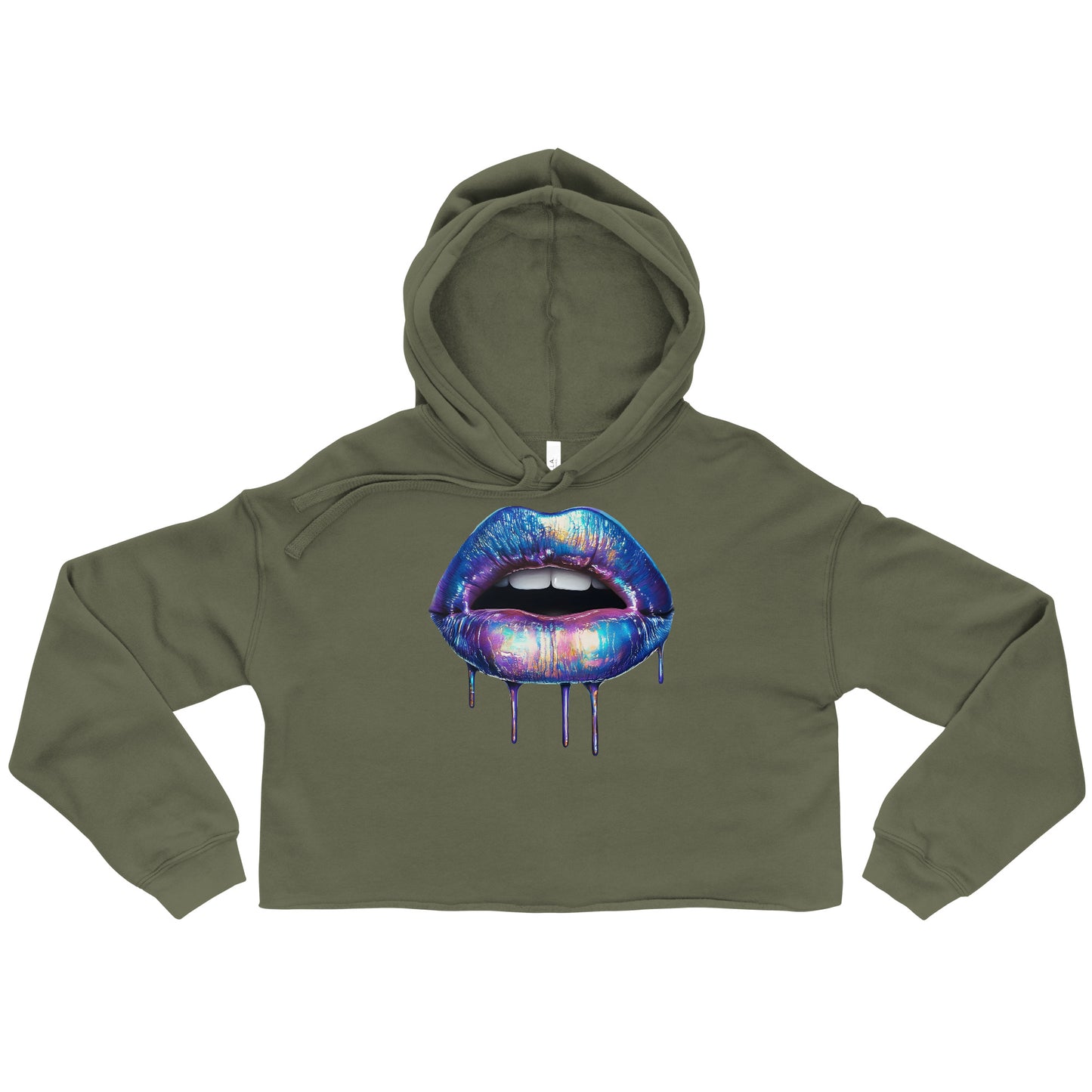 unisex gender-free cropped hoodie with bold graphic