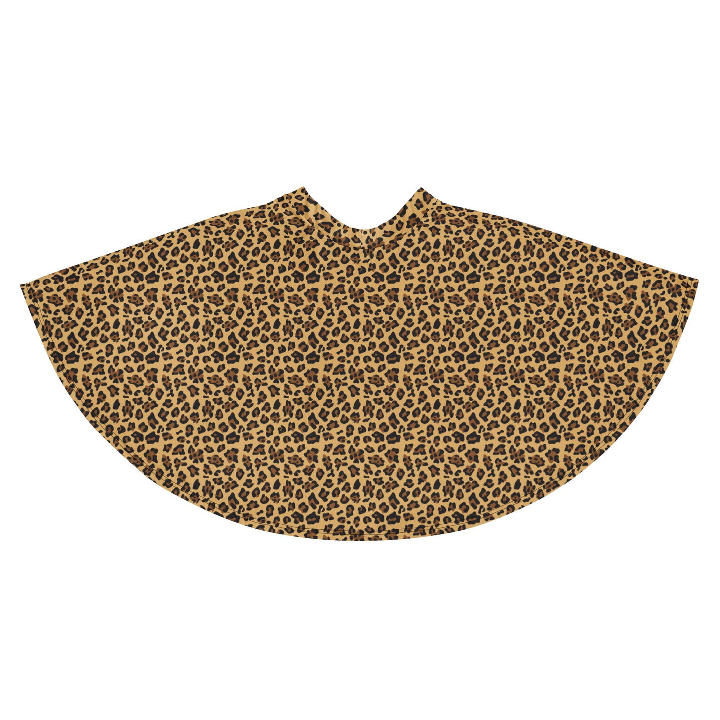 soft stretch leopard skirt front view