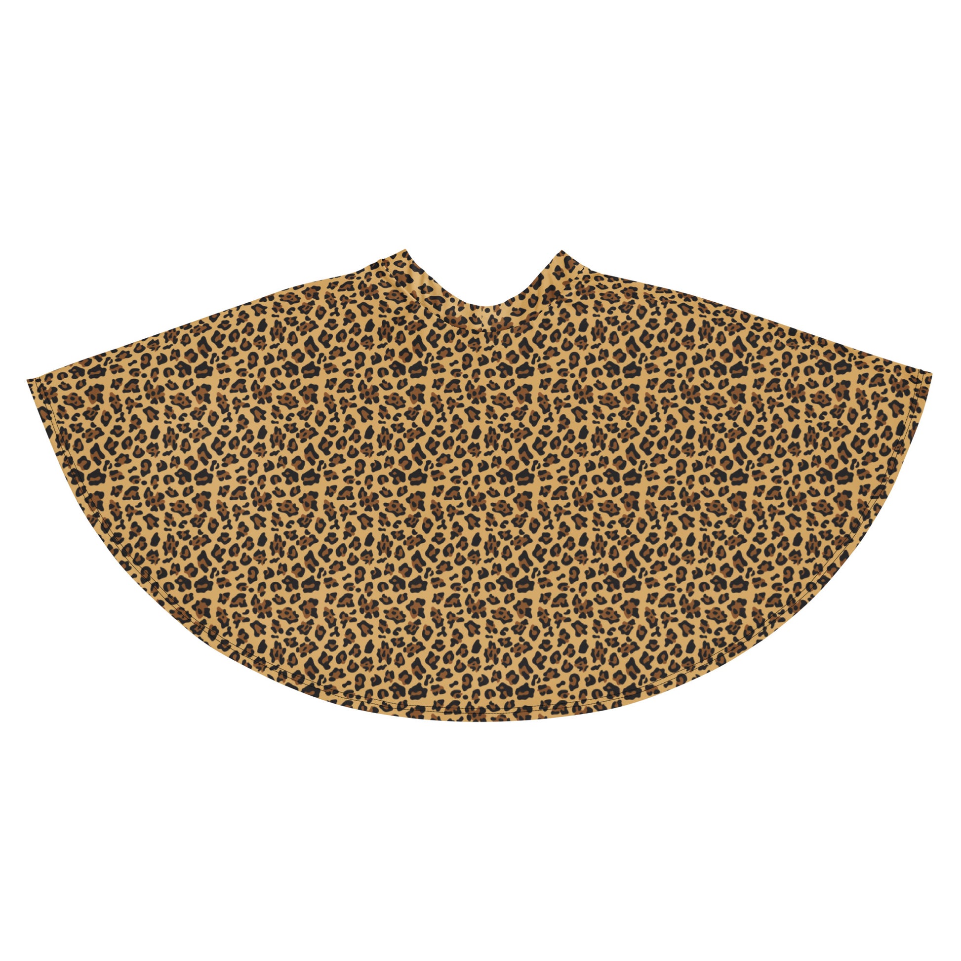 soft stretch leopard skirt front view