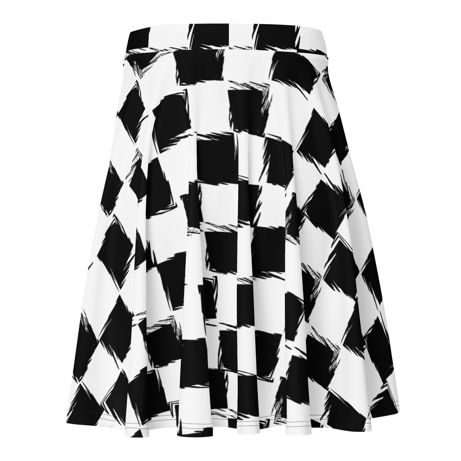 black and white checker pattern skirt for femboy fashion