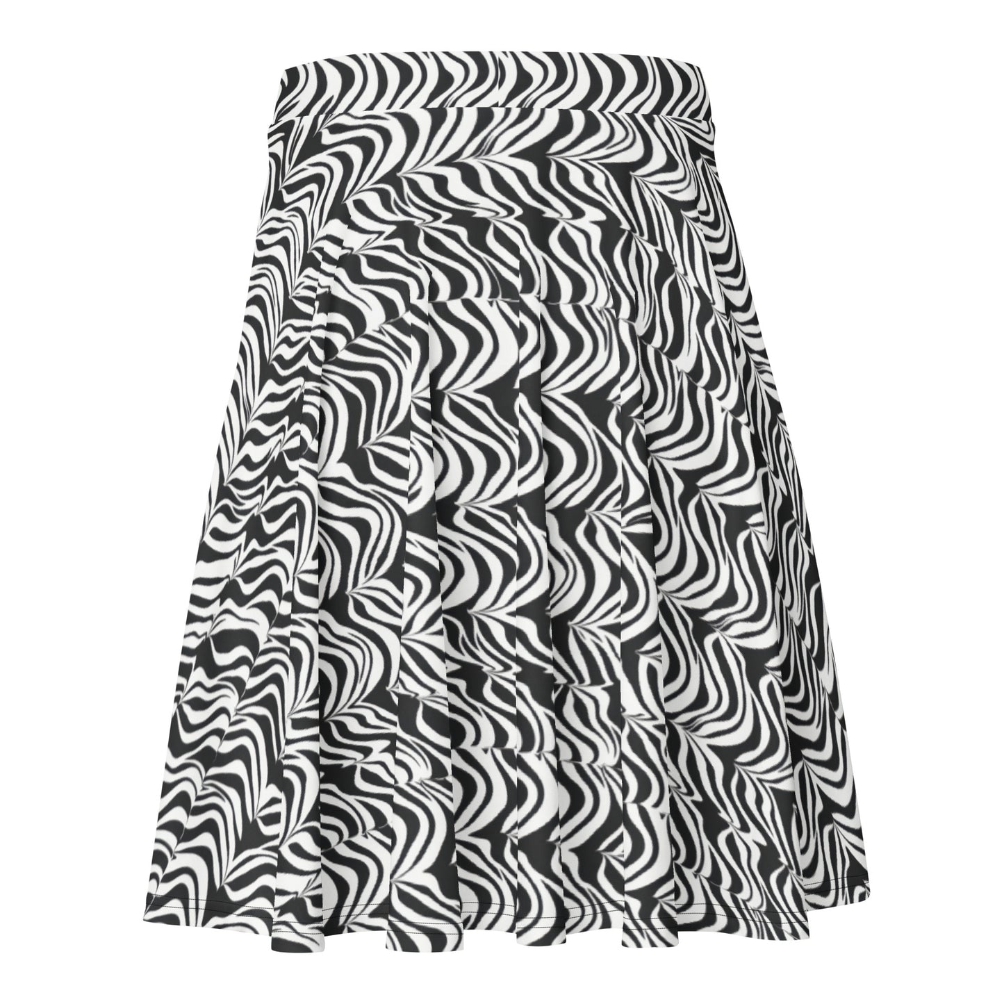 monochrome print skater skirt for femboy fashion
