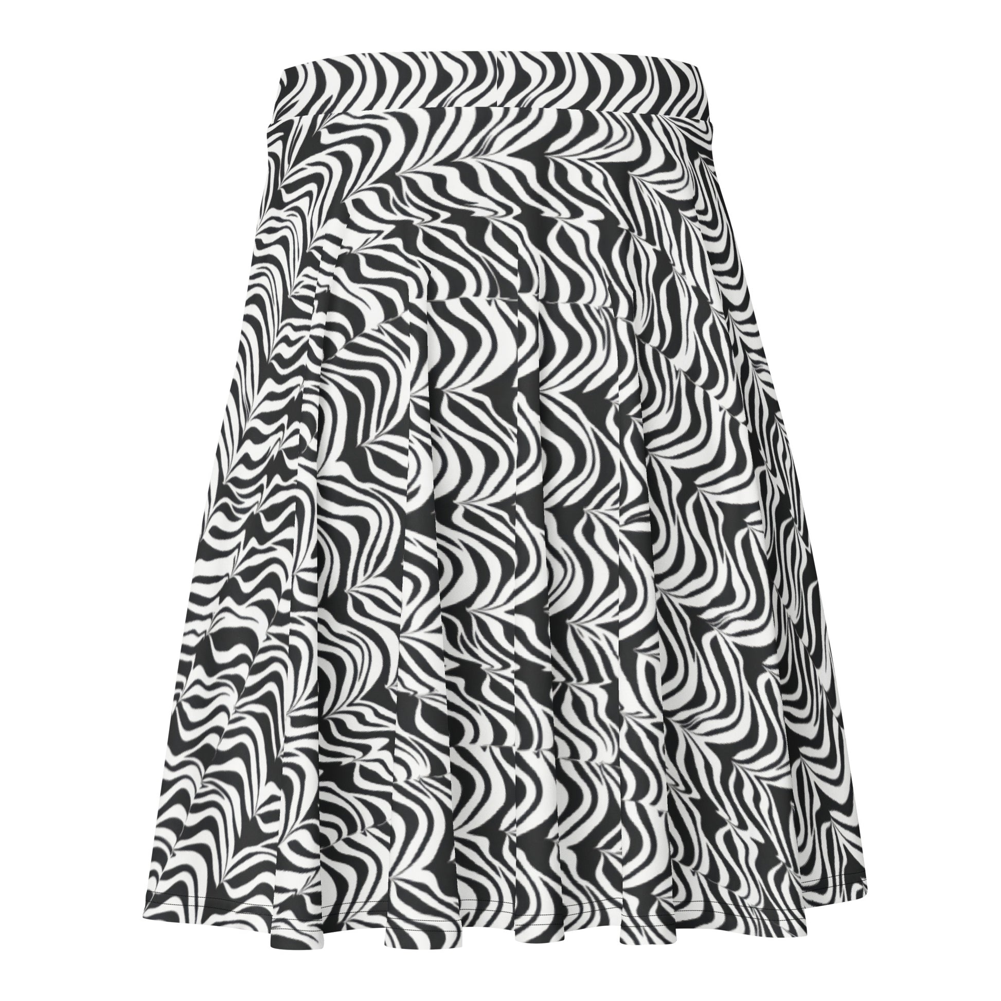monochrome print skater skirt for femboy fashion
