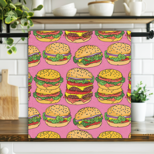 Burger Food Hand Kitchen Towel FDHT02