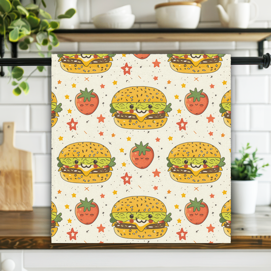 Burger Food Hand Kitchen Towel Food FDHT03