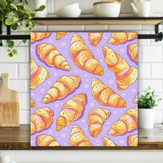 Croissant Bakery Hand Kitchen Towel Food FDHT05