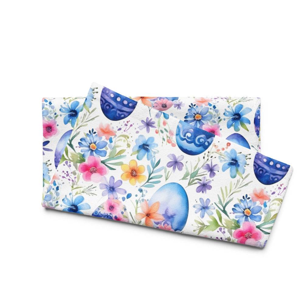 Floral Easter Eggs Kitchen Tea Towel EAHT11