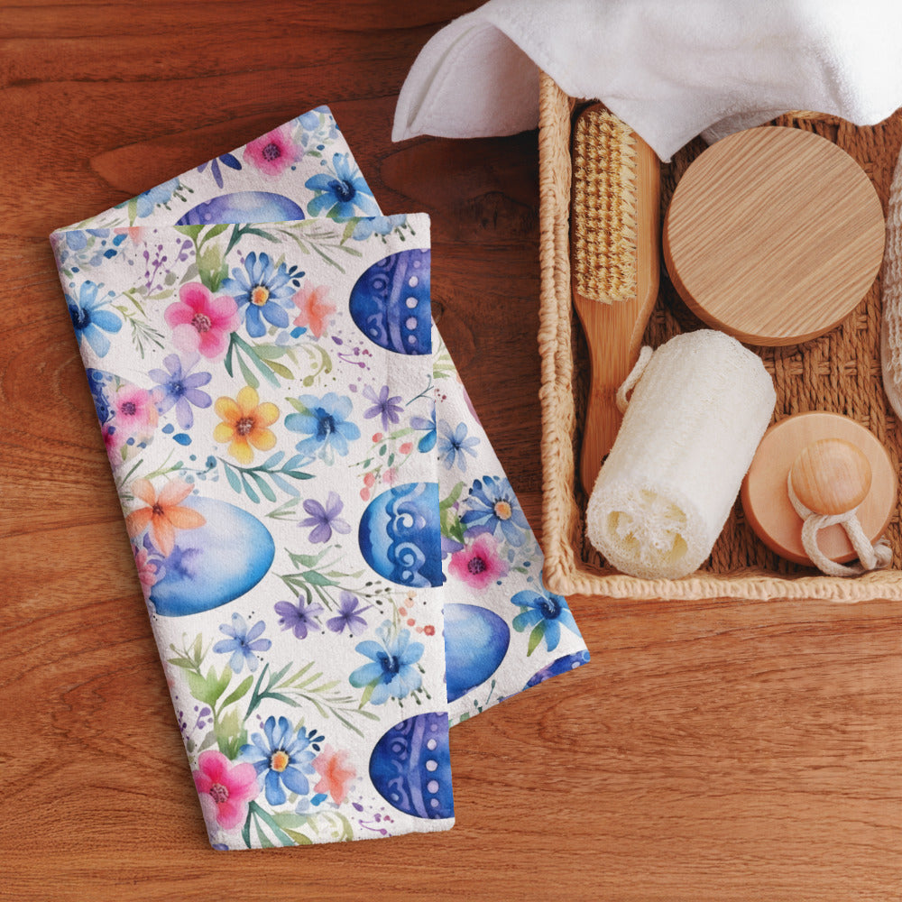 Floral Easter Eggs Kitchen Tea Towel EAHT11