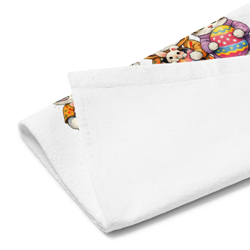 Cute Easter Cats Kitchen Tea Towel EAHT09