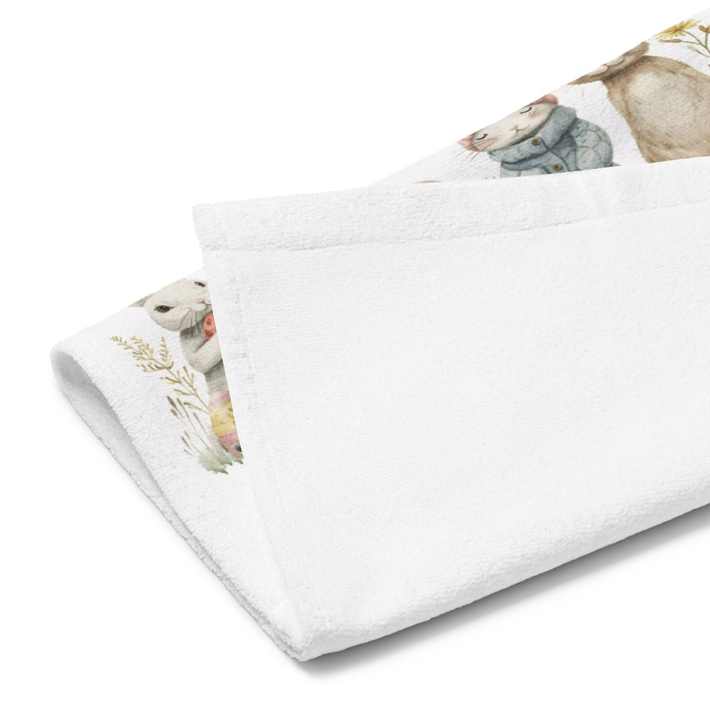 Cute Easter Bunnies Kitchen Tea Towel EAHT10