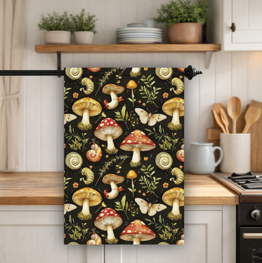 Mushroom Woodland Hand Kitchen Towel MSHT01