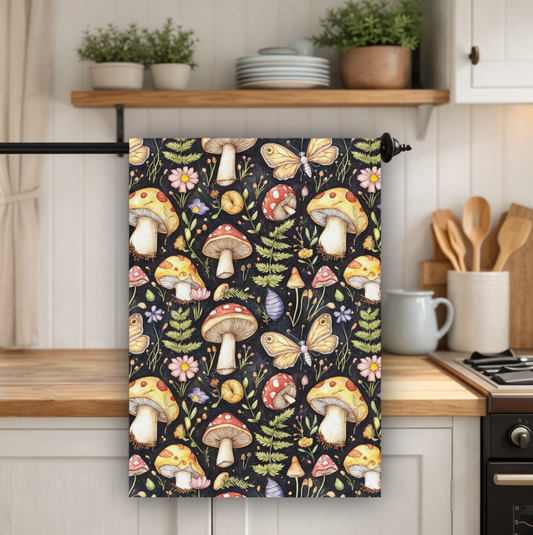 Mushroom Woodland Hand Kitchen Towel MSHT03