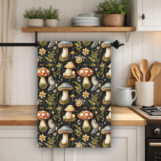 Mushroom Woodland Hand Kitchen Towel MSHT04