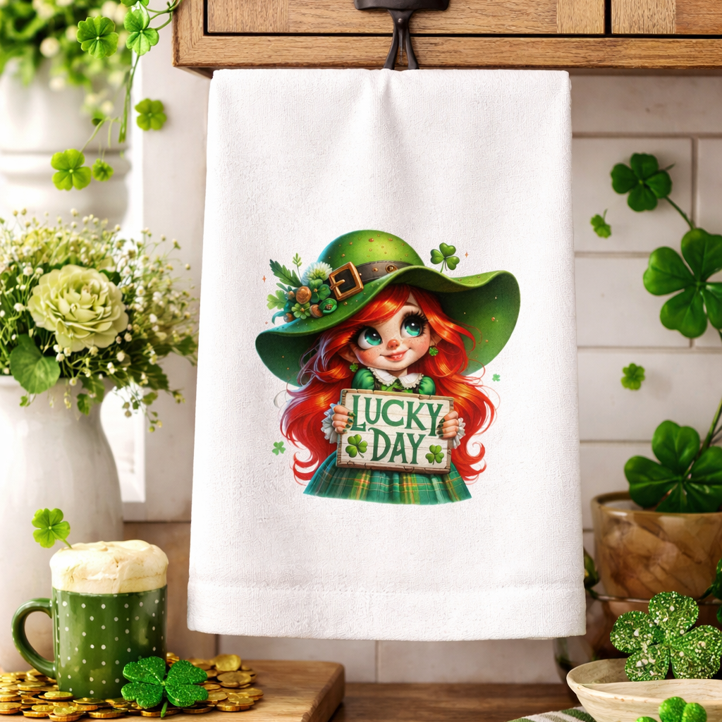 St Patrick’s Day kitchen hand tea towel HTPD05
