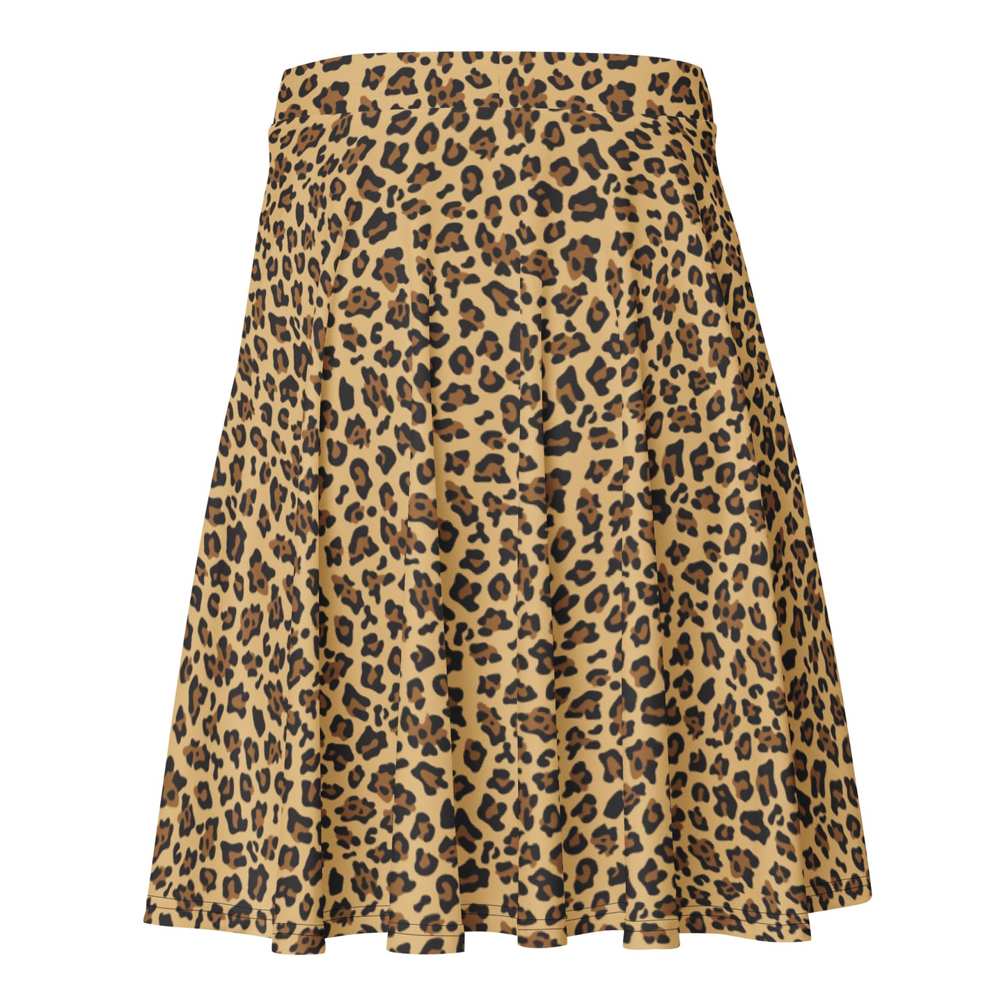 leopard pattern skater skirt close-up