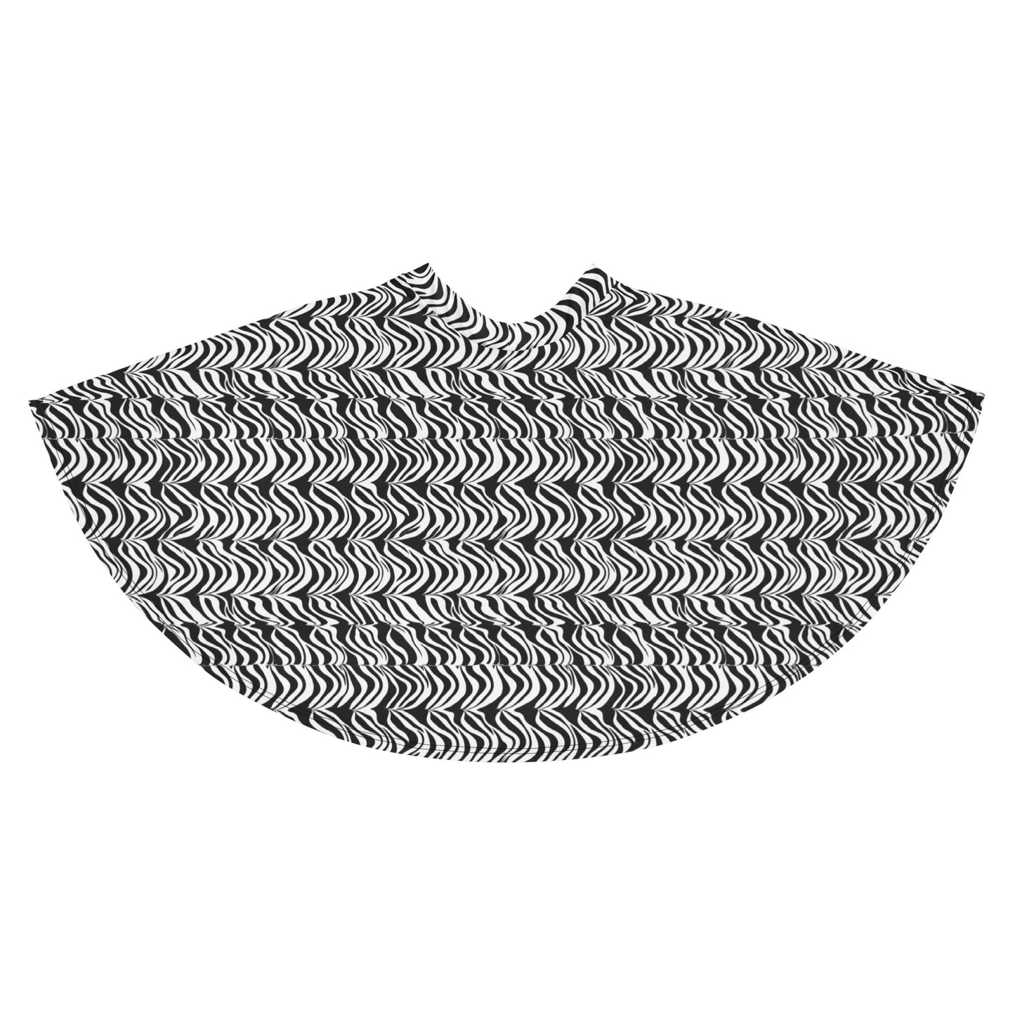 all-over black and white pattern skirt front view