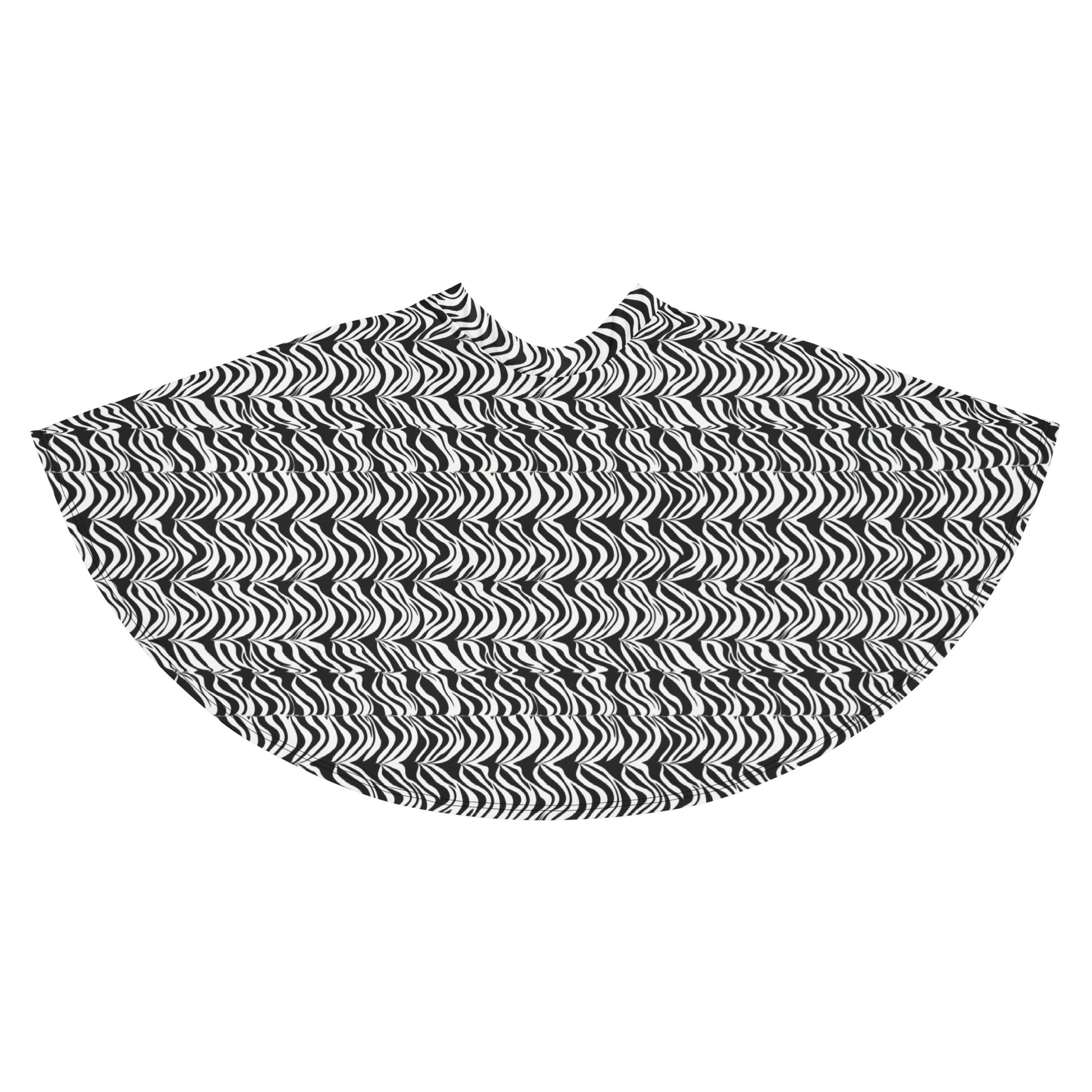 all-over black and white pattern skirt front view