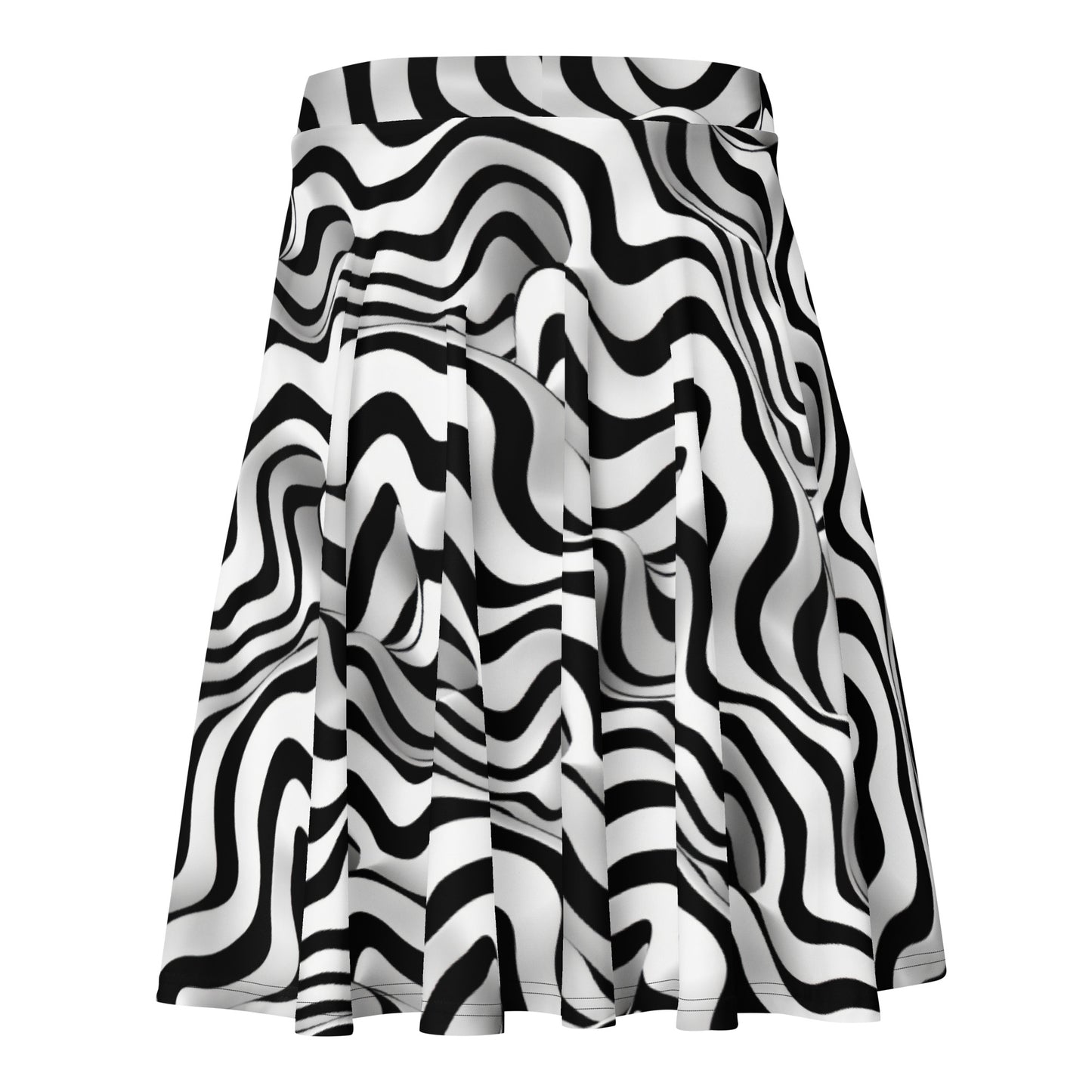 black & white geometric mini skirt for femboy fashion