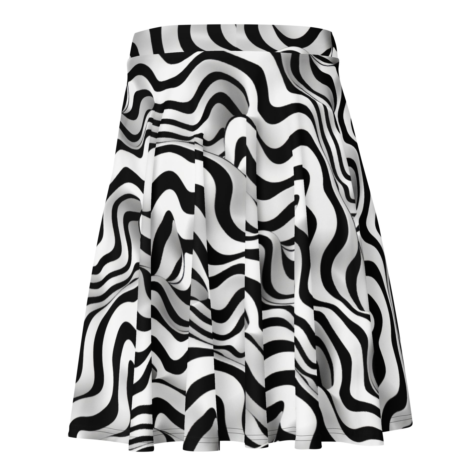 black & white geometric mini skirt for femboy fashion