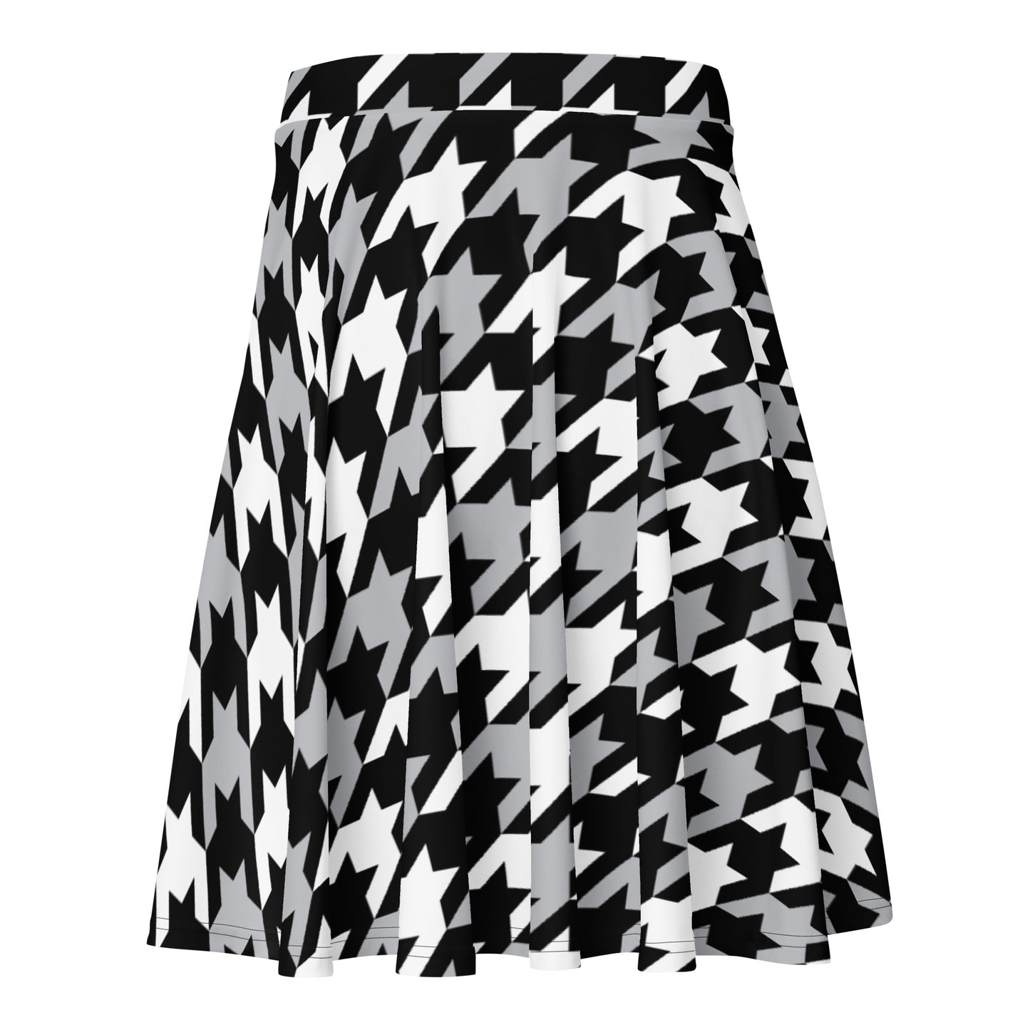 black and white houndstooth mini skirt for femboy fashion