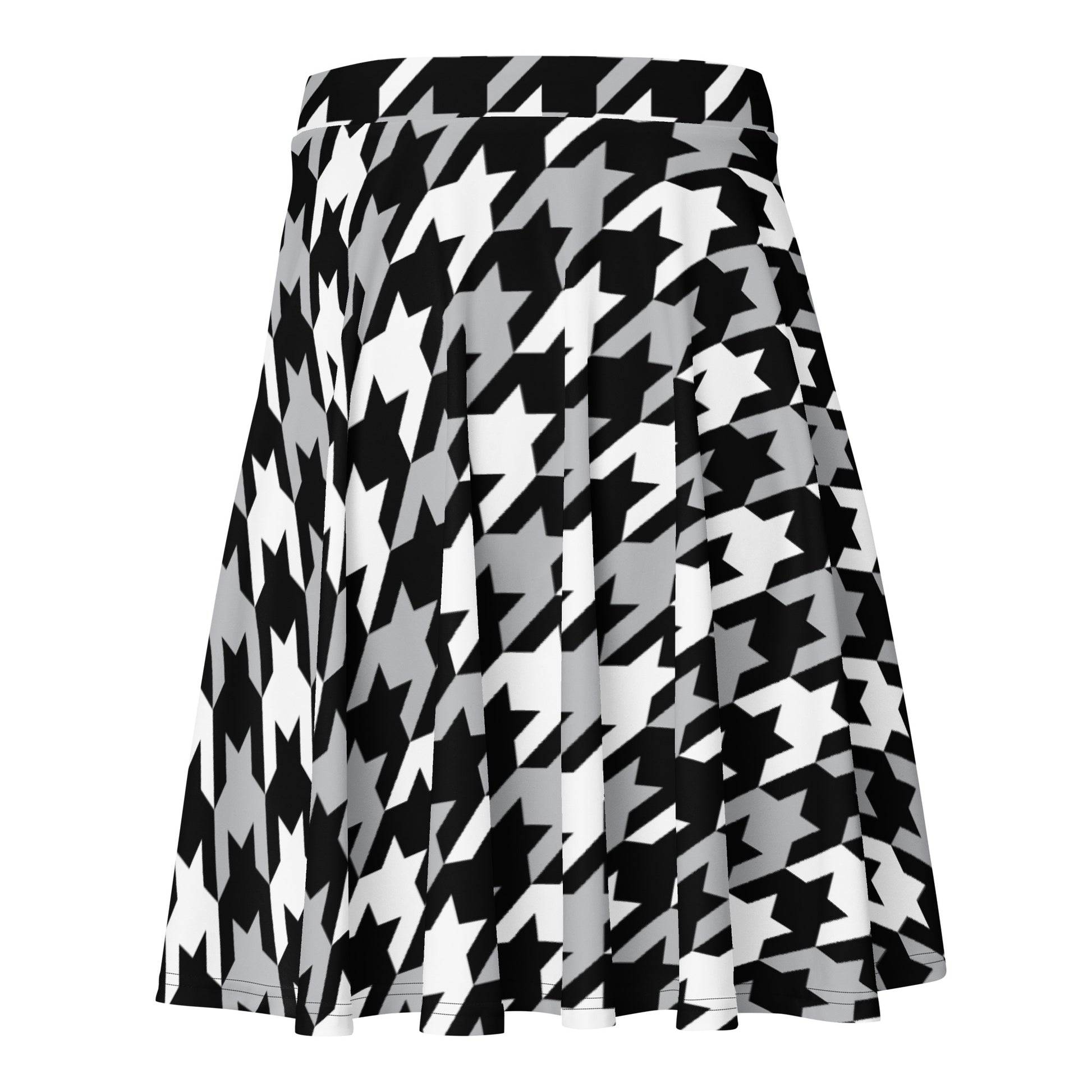black and white houndstooth mini skirt for femboy fashion